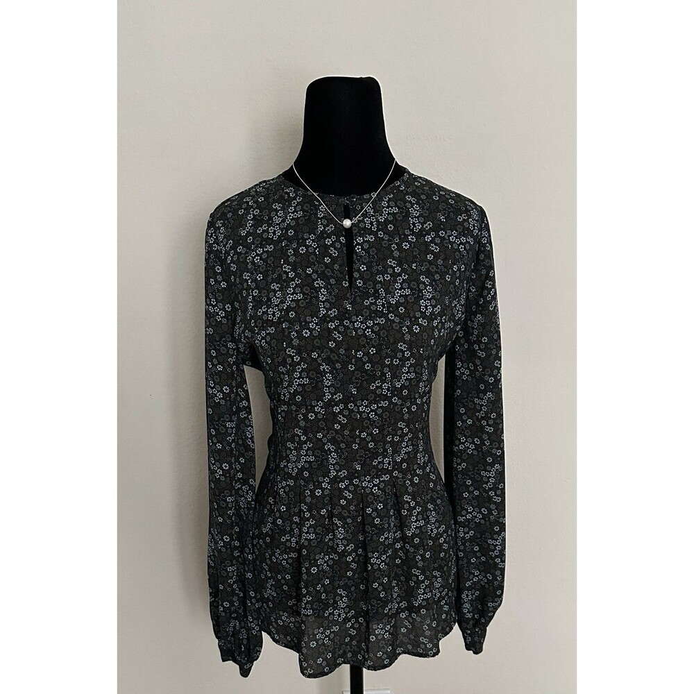 Brooks Brothers Floral Blouse Size 2 Long-sleeved Peasant Style Women’s EUC